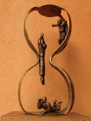sculpture en bronze; flore de valicourt
