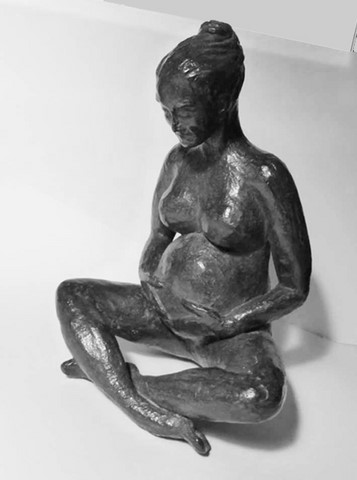 maternité ; petite sculpture en bronze de flore de valicourt;