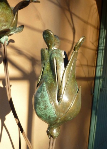 le printemps; sculpture bronze; flore de valicourt