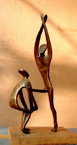 scxulpture en bronze ; flore de valicourt